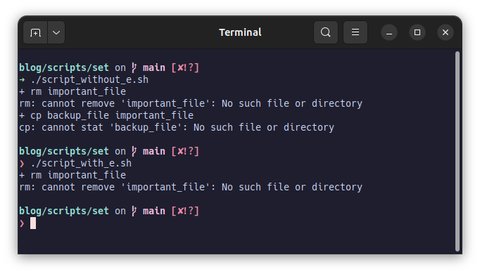 terminal showing bash scripts results